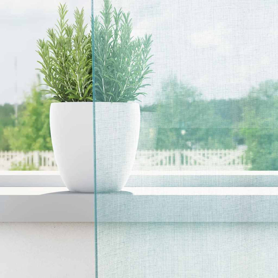 Gordijnen voile met roedezakken 2 st turkoois