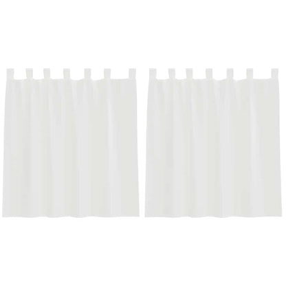 Gordijnen voile met roedezakken 2 st wit