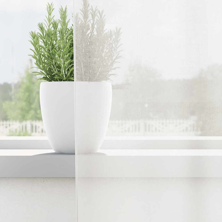 Gordijnen voile met roedezakken 2 st wit