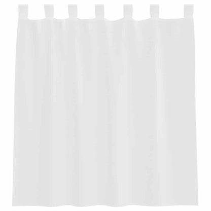 Gordijnen voile met roedezakken 2 st wit