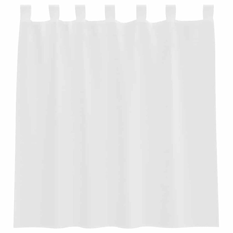 Gordijnen voile met roedezakken 2 st wit