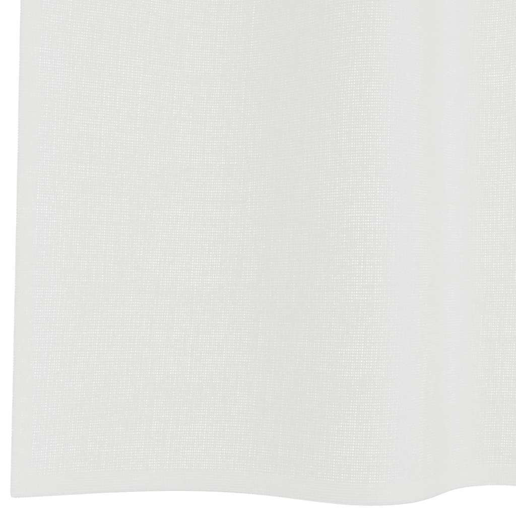 Gordijnen voile met roedezakken 2 st wit