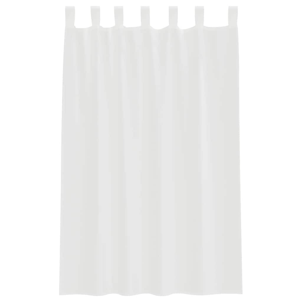 Gordijnen voile met roedezakken 2 st wit