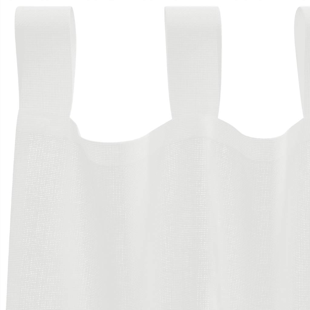 Gordijnen voile met roedezakken 2 st wit
