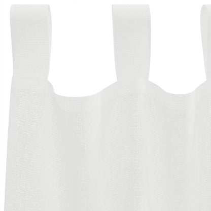 Gordijnen voile met roedezakken 2 st wit