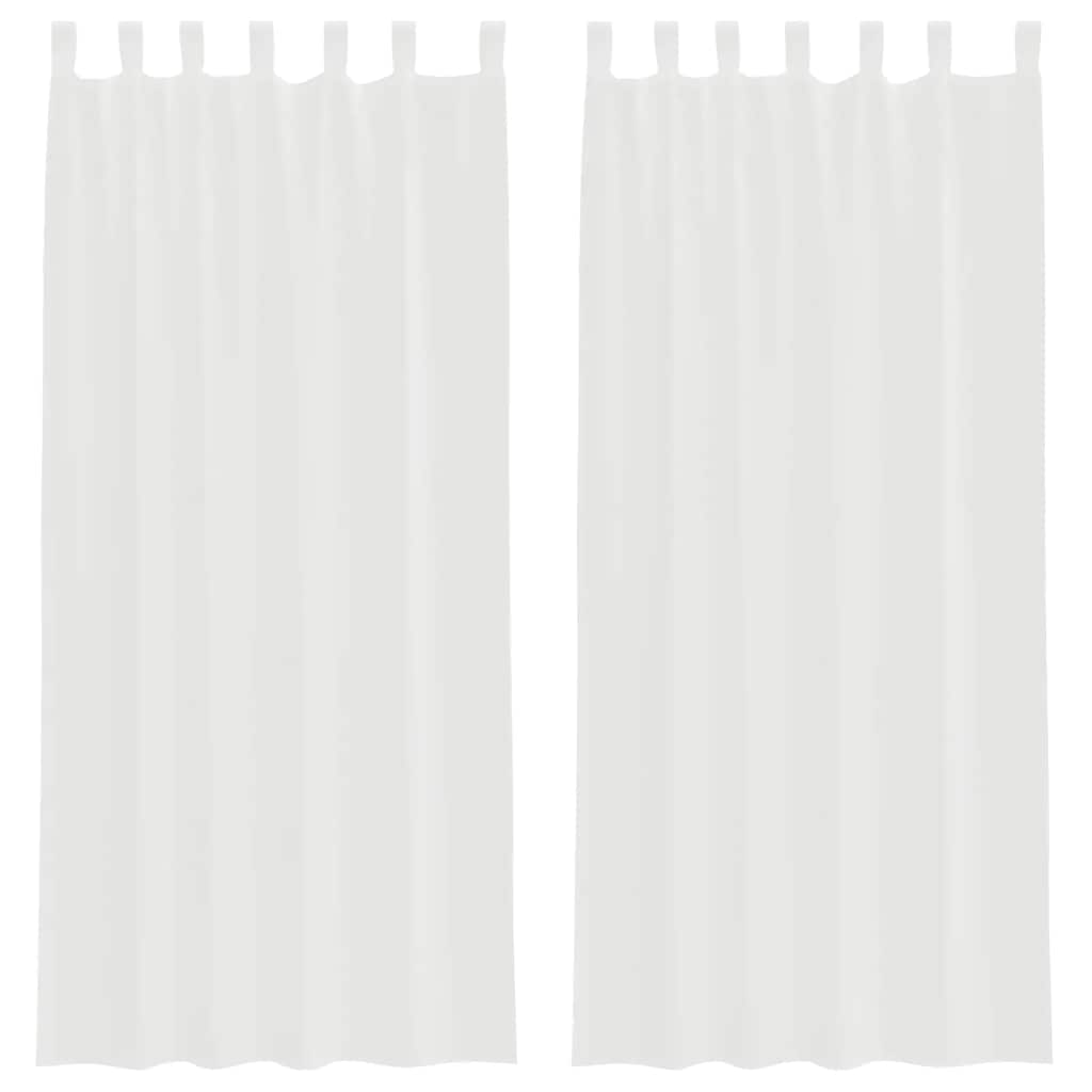 Gordijnen voile met roedezakken 2 st wit