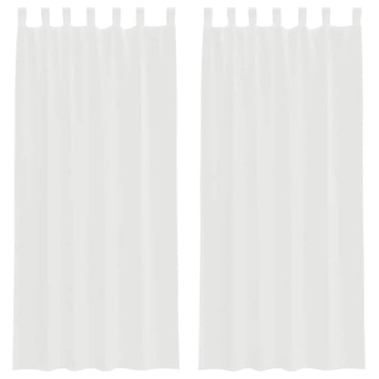 Gordijnen voile met roedezakken 2 st wit