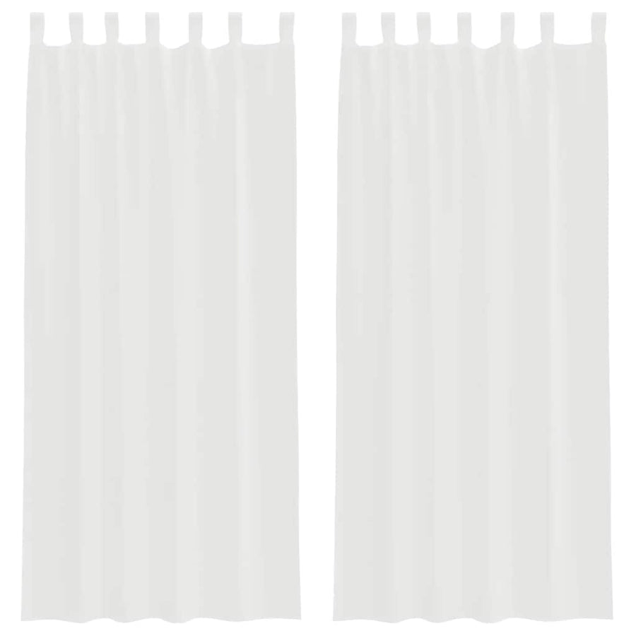 Gordijnen voile met roedezakken 2 st wit