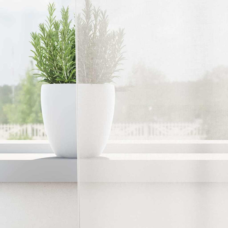 Gordijnen voile met roedezakken 2 st wit
