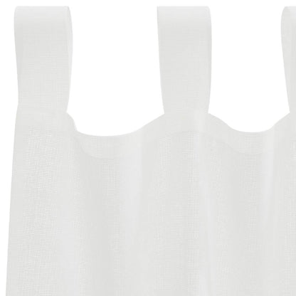 Gordijnen voile met roedezakken 2 st wit