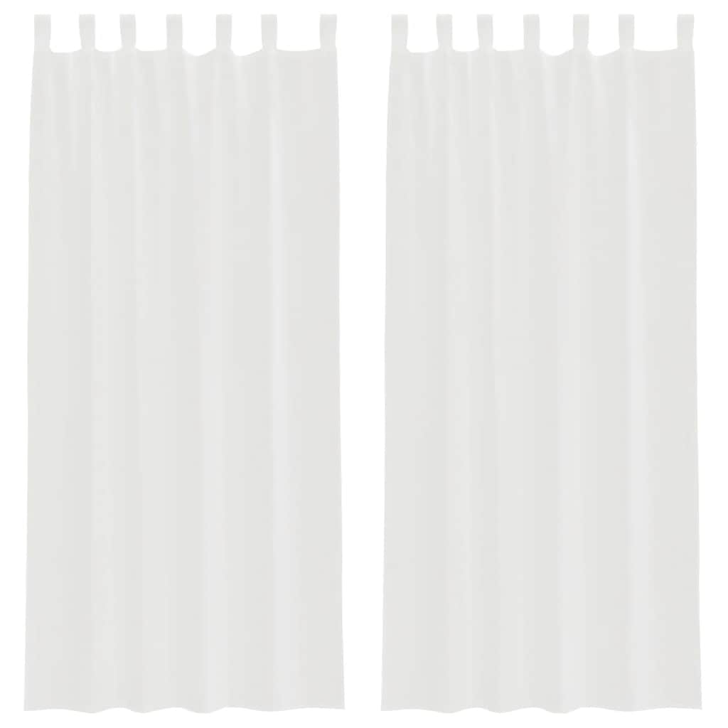 Gordijnen voile met roedezakken 2 st wit