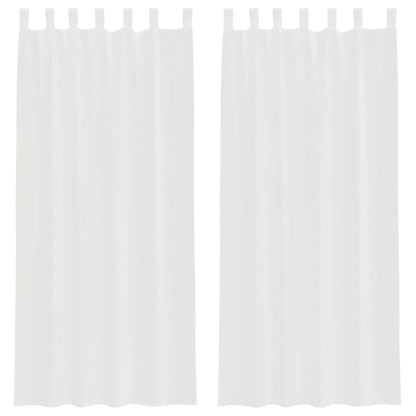 Gordijnen voile met roedezakken 2 st wit