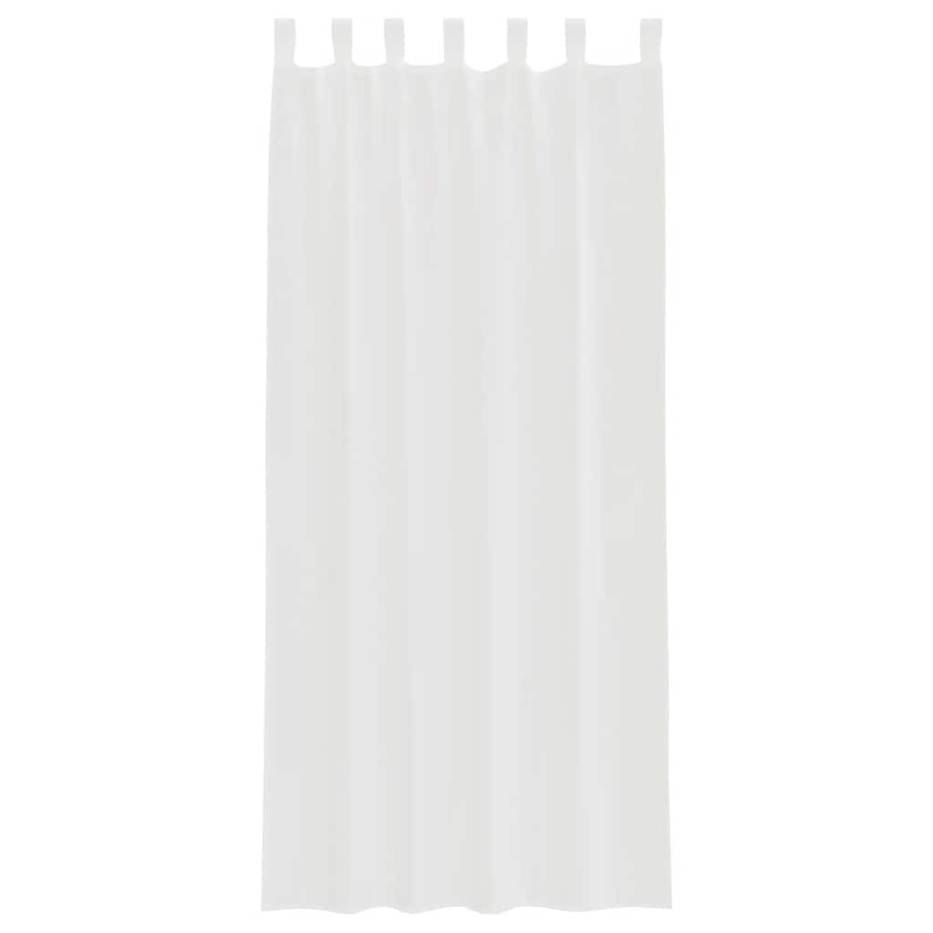 Gordijnen voile met roedezakken 2 st wit