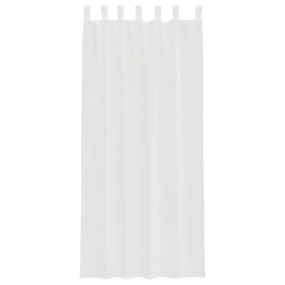 Gordijnen voile met roedezakken 2 st wit