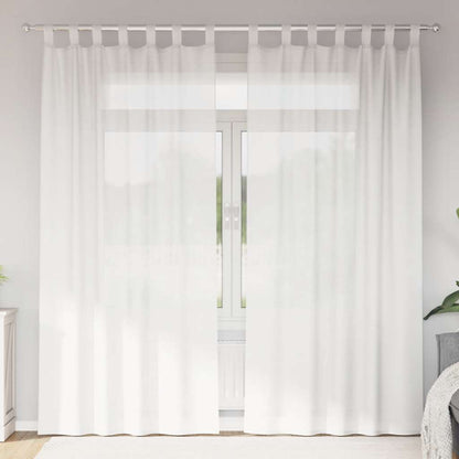 Gordijnen voile met roedezakken 2 st wit