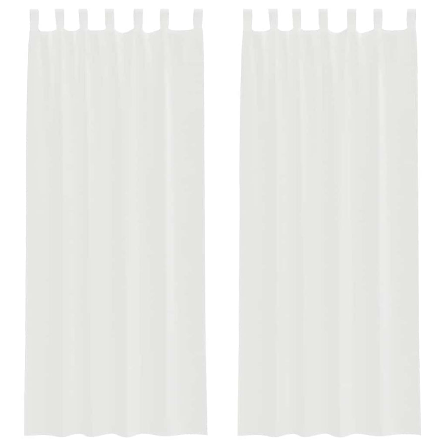 Gordijnen voile met roedezakken 2 st wit