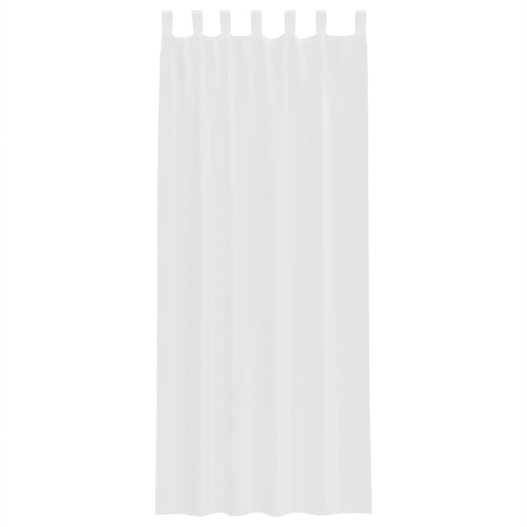 Gordijnen voile met roedezakken 2 st wit