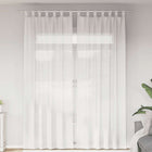 Voile curtains with rod pockets 2 pcs white