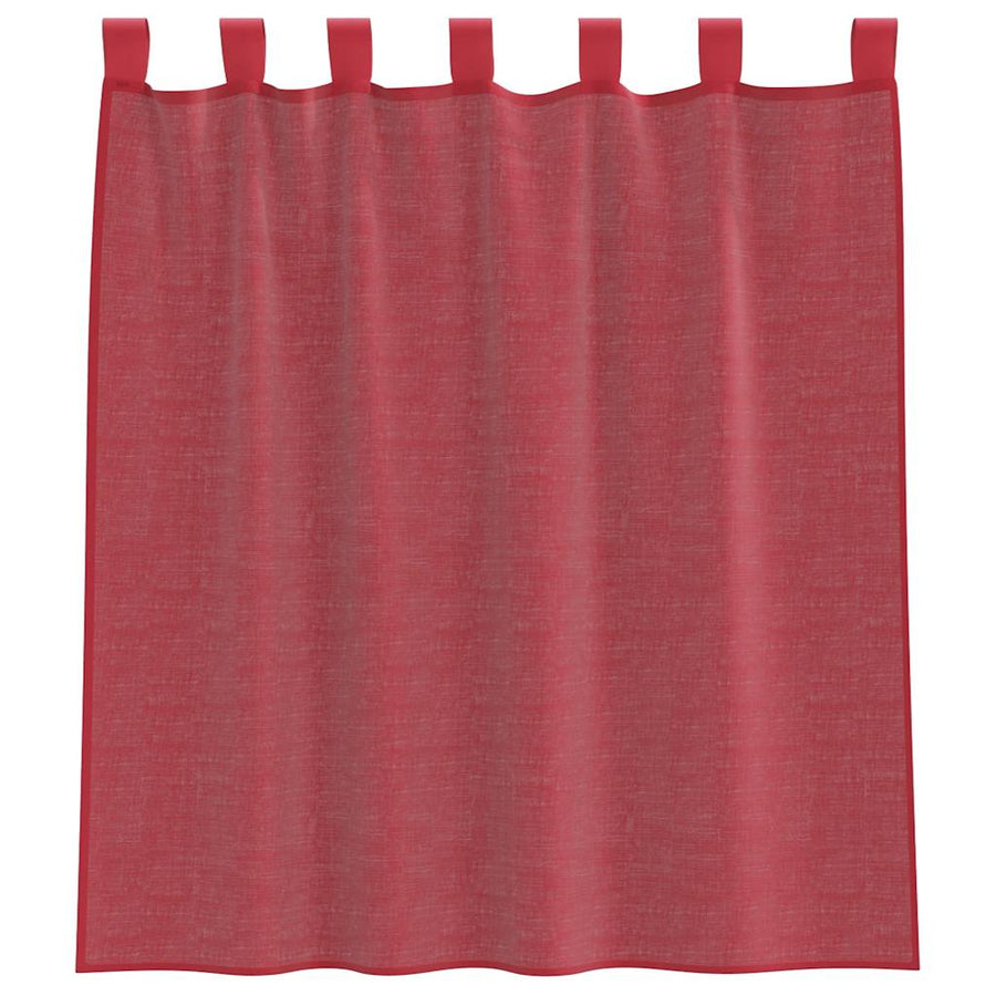 Gordijnen voile met roedezakken 2 st wijnrood