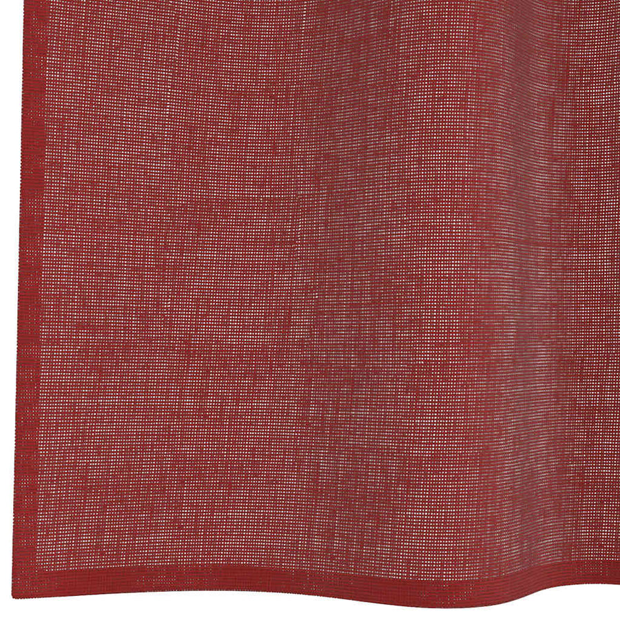 Gordijnen voile met roedezakken 2 st wijnrood