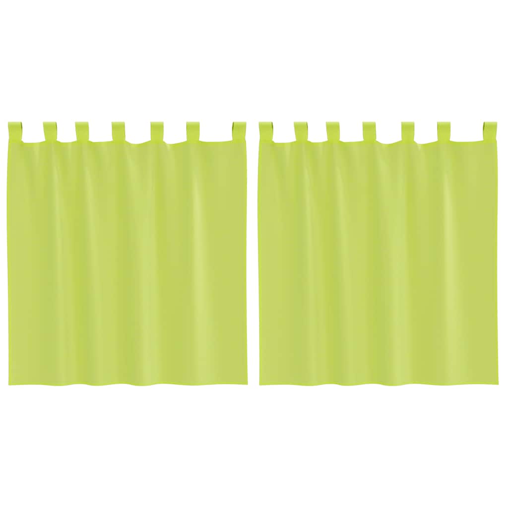 Gordijnen Voile Met Lipje Top 2 St 1 140 x 140 cm Appelgroen