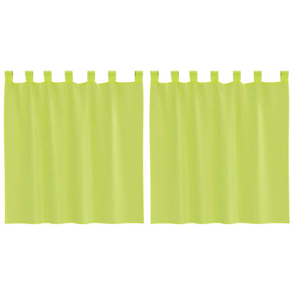 Gordijnen Voile Met Lipje Top 2 St 1 140 x 140 cm Appelgroen