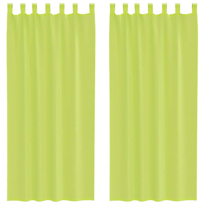 Gordijnen voile met lipje Top 2 st Appelgroen