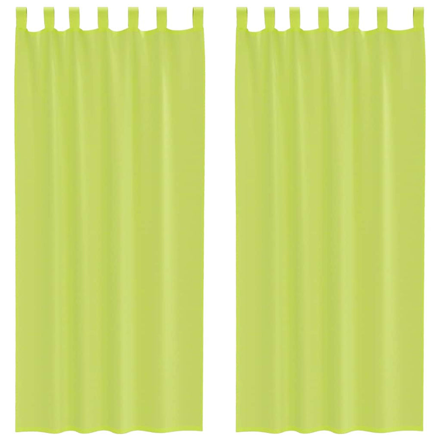 Gordijnen voile met lipje Top 2 st Appelgroen