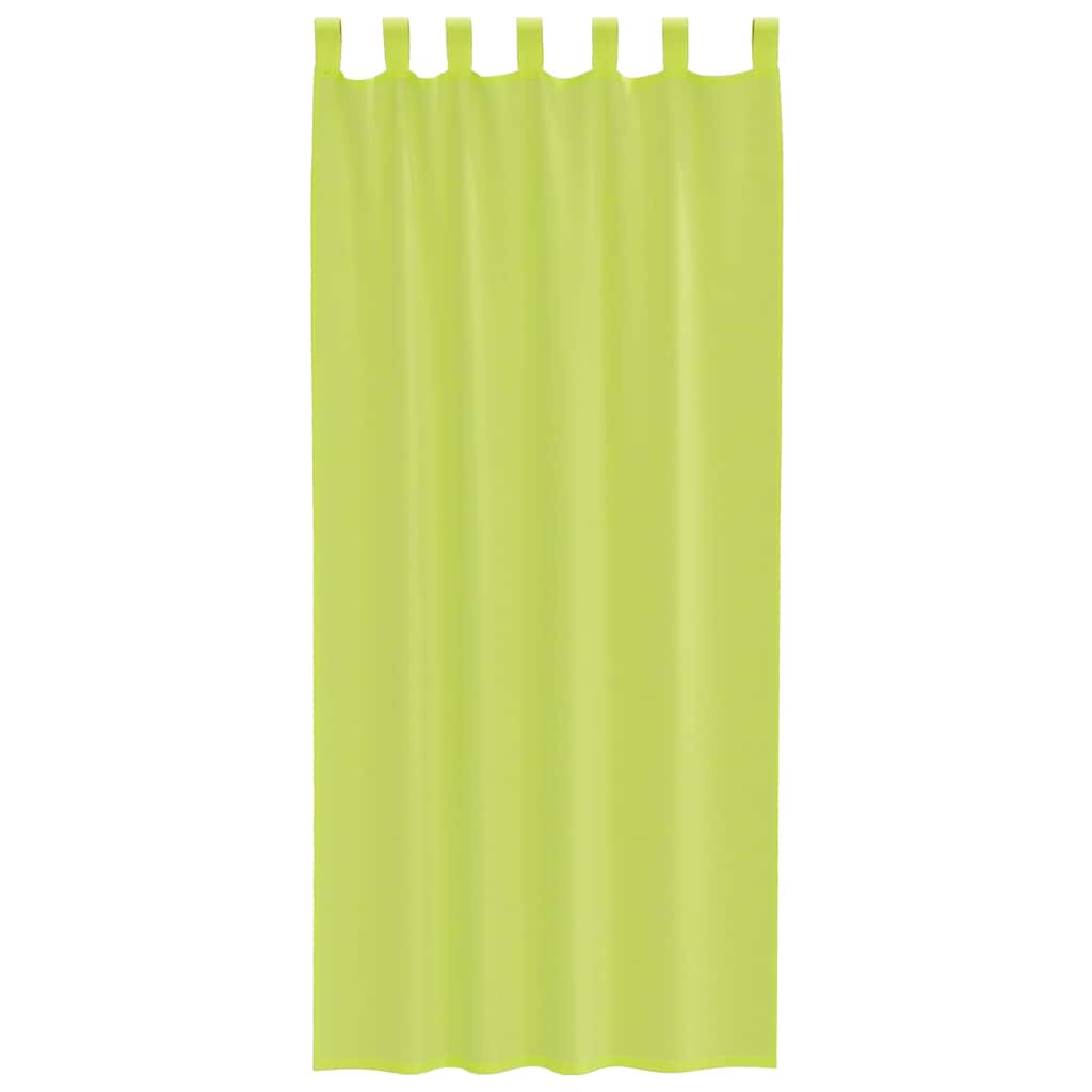 Gordijnen voile met lipje Top 2 st Appelgroen
