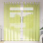 Gordijnen voile 2 st 140x225 cm appeltjesgroen