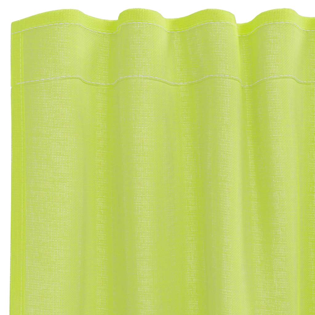 Gordijnen voile met lipje Top 2 st Appelgroen