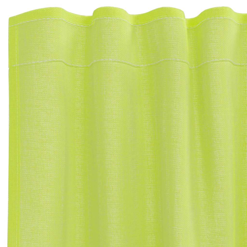Gordijnen voile met lipje Top 2 st Appelgroen