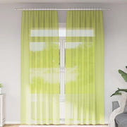 Gordijnen voile 2 st 140x260 cm appelgroen