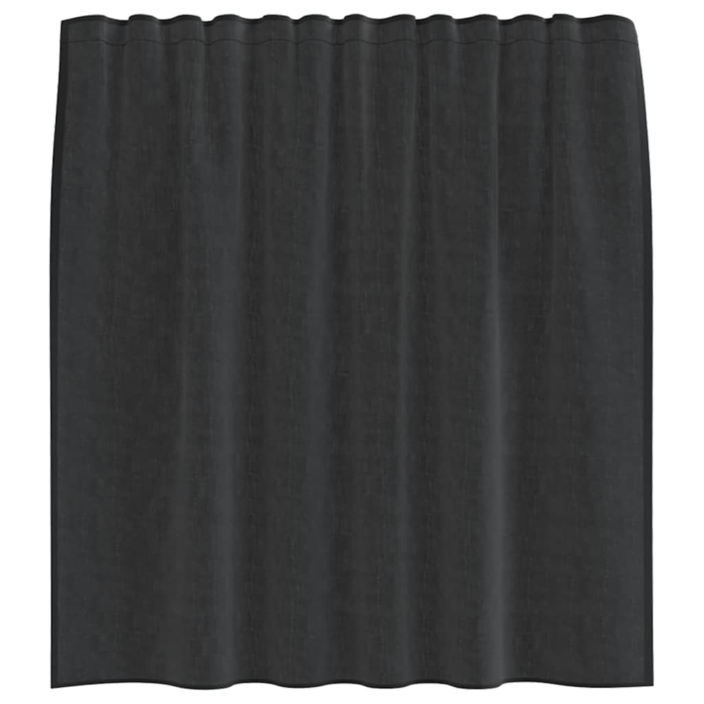 Gordijnen voile met tab top 2 st zwart