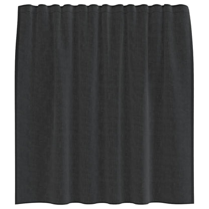 Gordijnen voile met tab top 2 st zwart