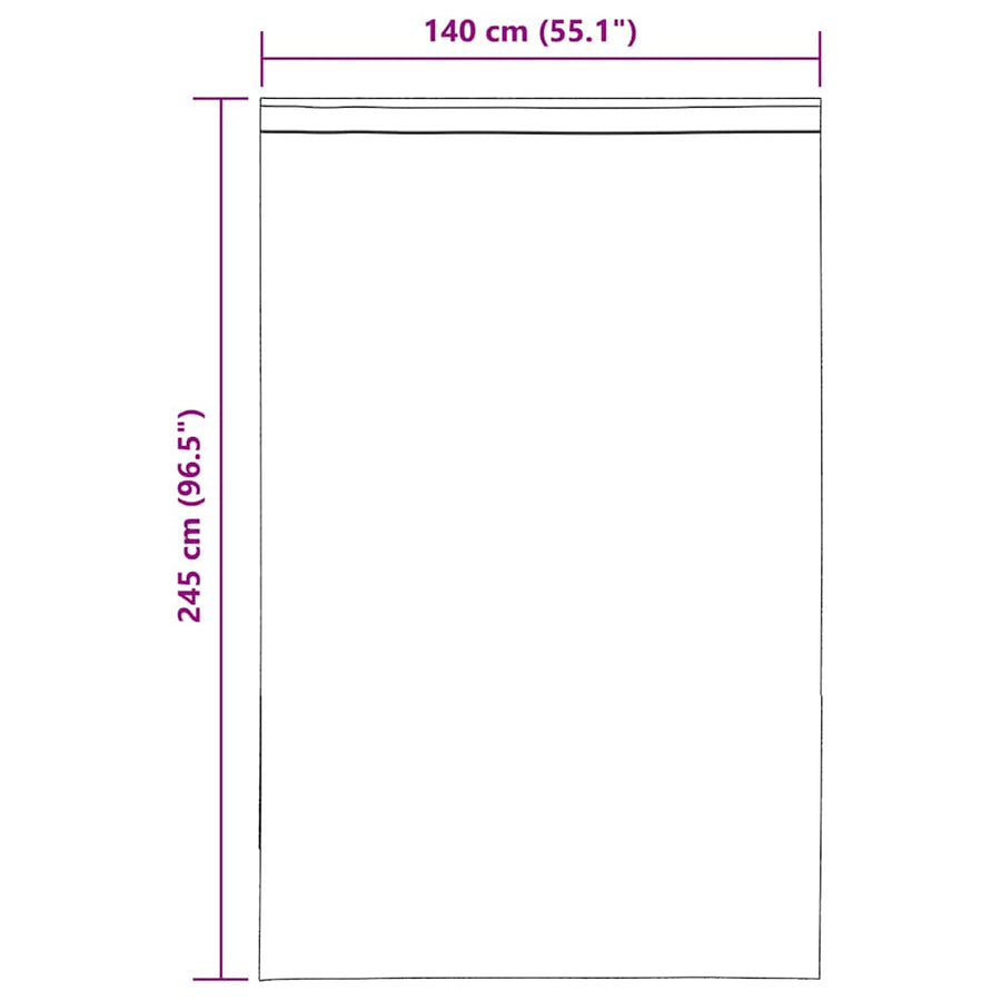 Gordijnen voile met tab top 2 st zwart