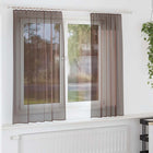 Voile tab top curtains 2 pcs brown
