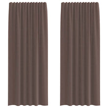 Gordijnen voile met tab top 2 st bruin