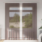 Voile tab top curtains 2 pcs brown