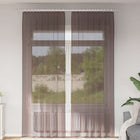 Voile tab top curtains 2 pcs brown