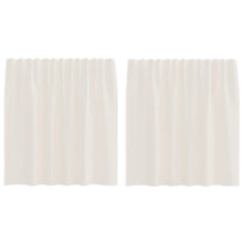Gordijnen Voile Met Tab Top 2 St Kleurig 1 140 x 140 cm Crème