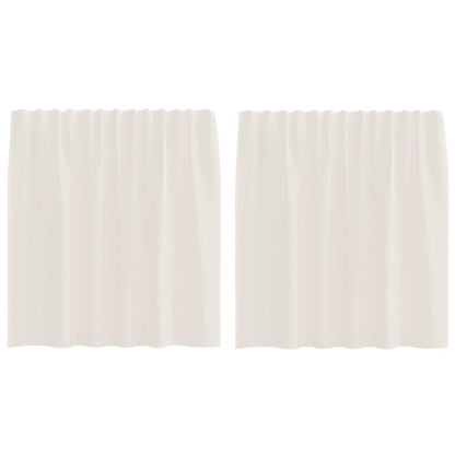 Gordijnen Voile Met Tab Top 2 St Kleurig 1 140 x 140 cm Crème