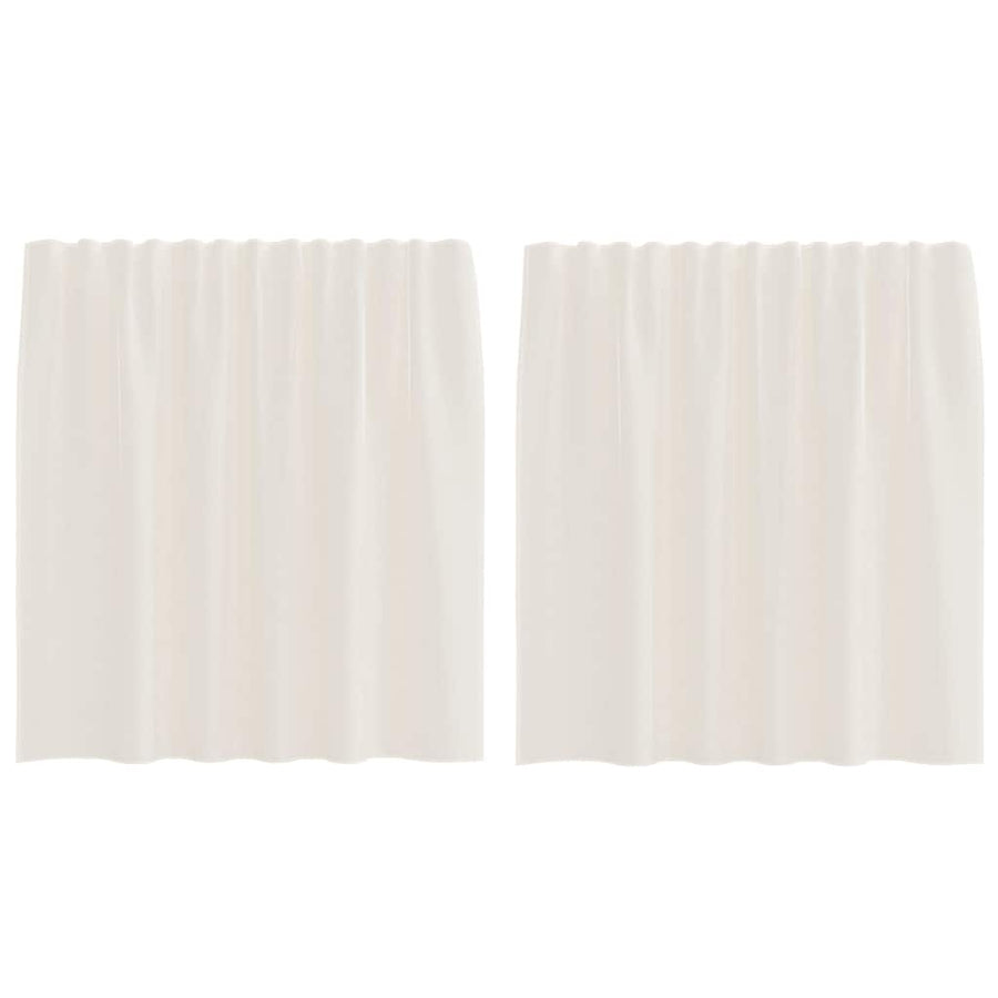 Gordijnen Voile Met Tab Top 2 St Kleurig 1 140 x 140 cm Crème
