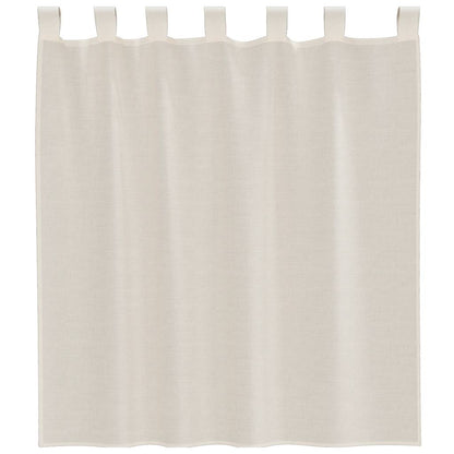 Gordijnen Voile Met Tab Top 2 St Kleurig 1 140 x 140 cm Crème