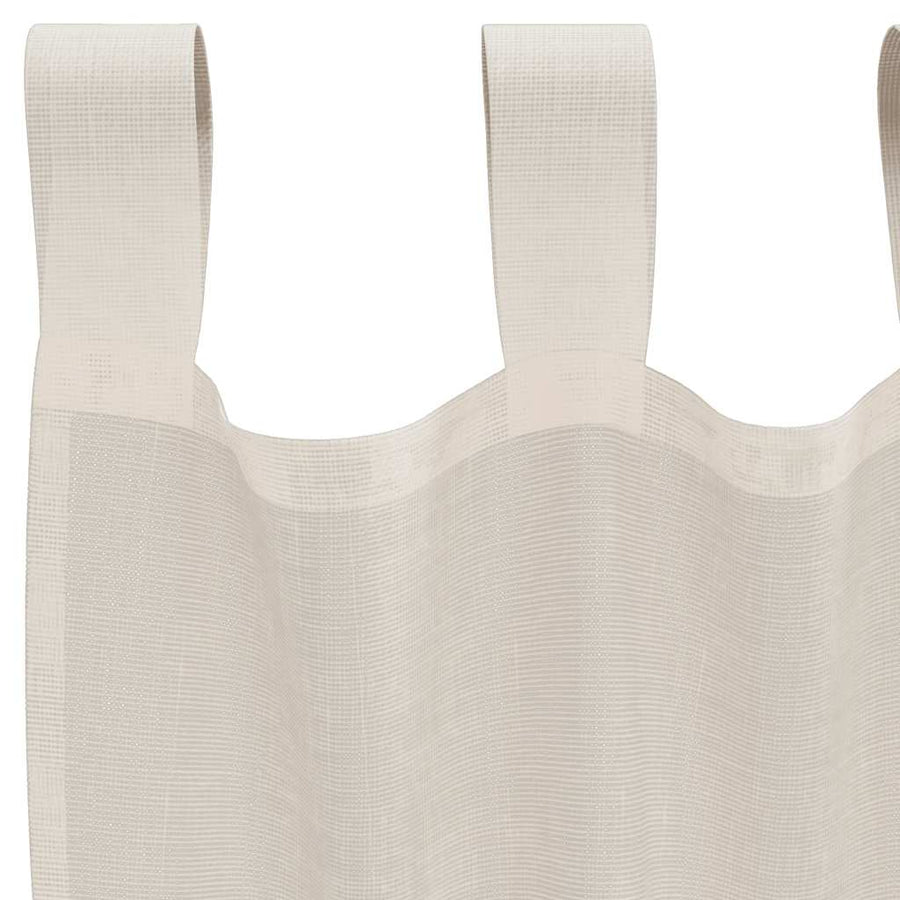 Gordijnen Voile Met Tab Top 2 St Kleurig 1 140 x 140 cm Crème