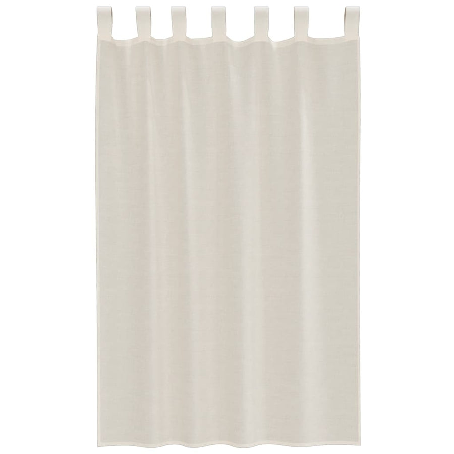 Gordijnen voile met Tab Top 2 st crèmekleurig