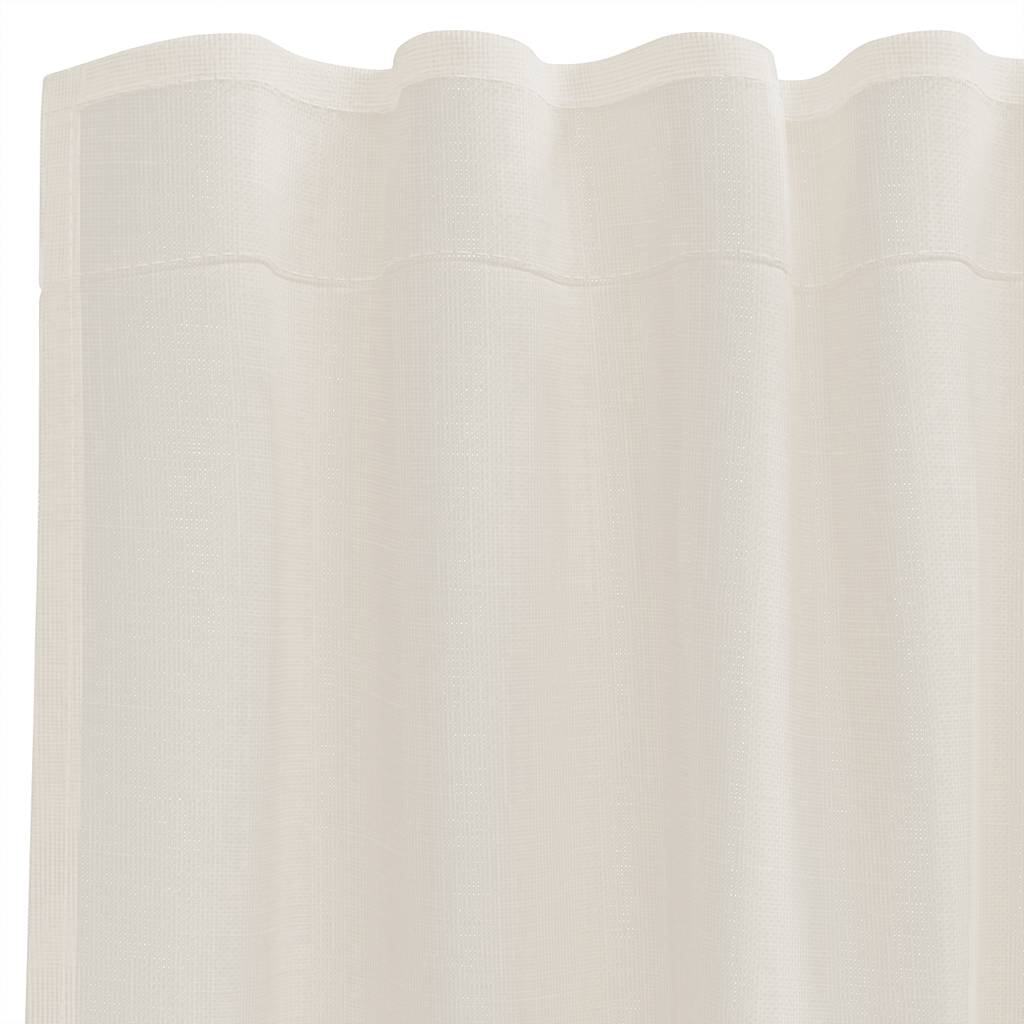 Gordijnen voile met Tab Top 2 st crèmekleurig