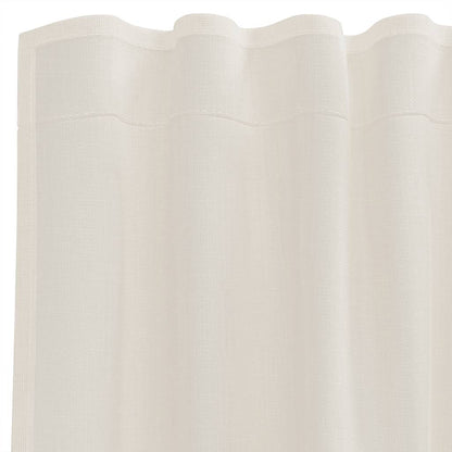Gordijnen voile met Tab Top 2 st crèmekleurig