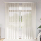 Voile Curtains with Tab Top 2 pcs Cream