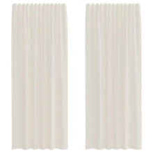 Gordijnen voile met Tab Top 2 st crèmekleurig